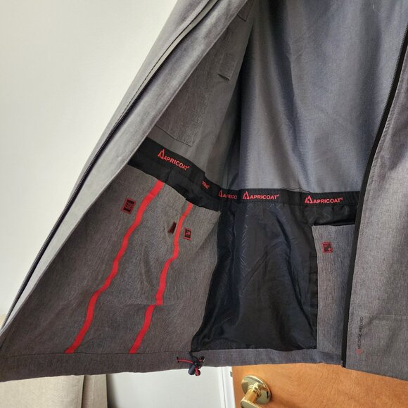 Apricoat Men's Adventure 2.0 Jacket | Grey Waterproof Rain Jacket | Fall Coat - Picture 7 of 11